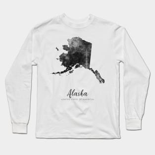 Alaska State Map Long Sleeve T-Shirt